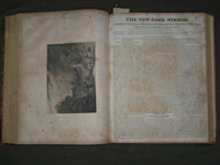 1832-1833 NEW YORK MIRROR MAGAZINE BOUND VOLUME NO. 10 - WALTER SCOTT - KD 725R