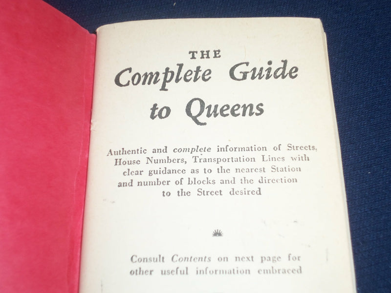 1956 UP TO DATE THE COMPLETE STREET GUIDE TO QUEENS - FOLD OUT MAP - J 5729