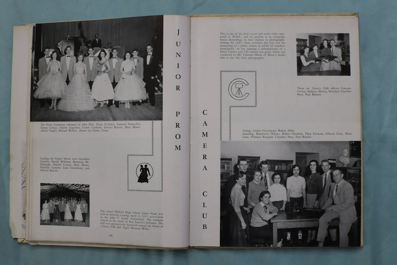 1955 OAK LILY AND IVY MILFORD HIGH SCHOOL YEARBOOK - MILFOR, MA. - YB 3571
