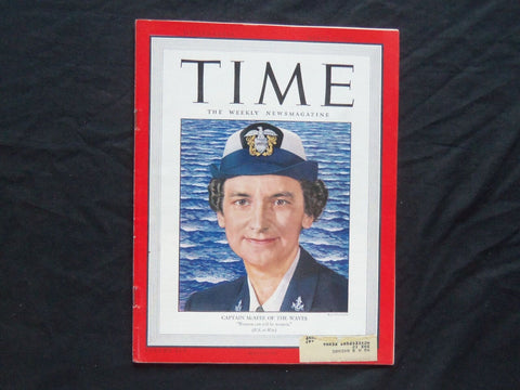 1945 MARCH 12 TIME MAGAZINE - CAPTAIN MILDRED MCAFEE - T 958