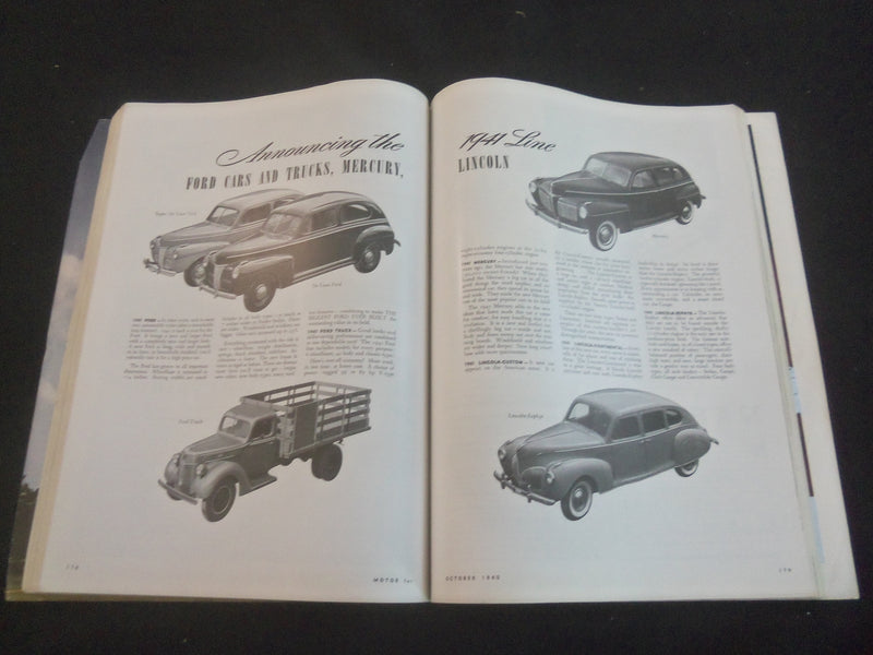 1940 OCTOBER MOTOR MAGAZINE - ANNUAL SHOW NUMBER - J 7750