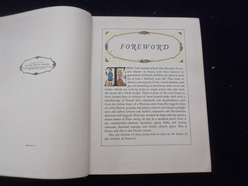 1927 NURSERY FRIENDS FROM FRANCE HARDCOVER BOOK - KD 8352
