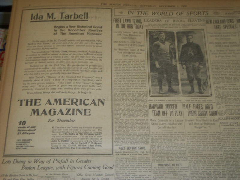 1906 DECEMBER 1 THE BOSTON HERALD - MONEY OF BAY STATE DISTRIBUTED - BH 120