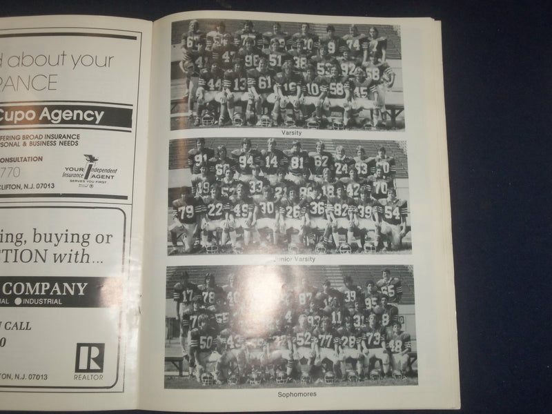 1980-82 CLIFTON FIGHTING MUSTANDS FOOTBALL PROGRAMS - LOT OF 3 - ST 5503G