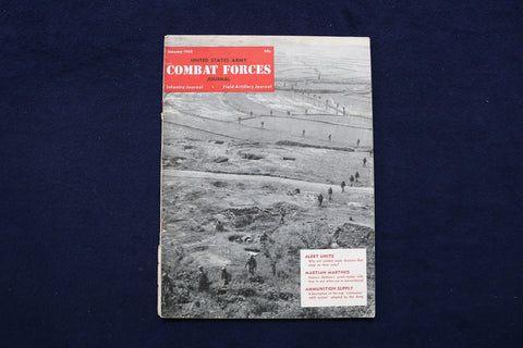 1952 JANUARY U.S. ARMY COMBAT FORCES JOURNAL MAGAZINE - KOREA COVER - E 11409
