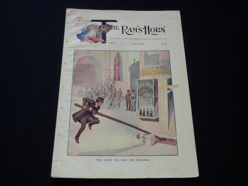 1899 JULY 8 THE RAM'S HORN MAGAZINE - WHY DON'T YOU HELP THE PREACHER - SP 3253Z