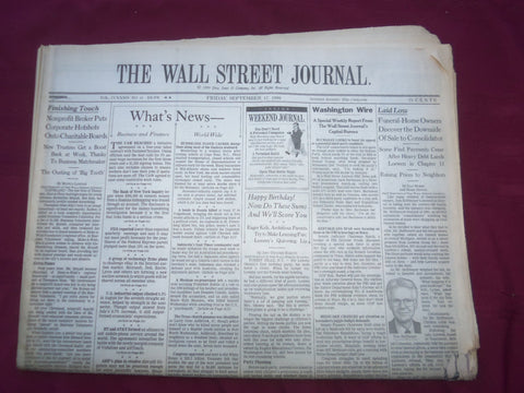 1999 SEPTEMBER 17 THE WALL STREET JOURNAL - FINISHING TOUCH - LAID LOW - WJ 18