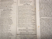 1824-1825 NEW YORK MIRROR AND LADIES GAZETTE BOUND VOLUME NO. 2 - KD 4675L