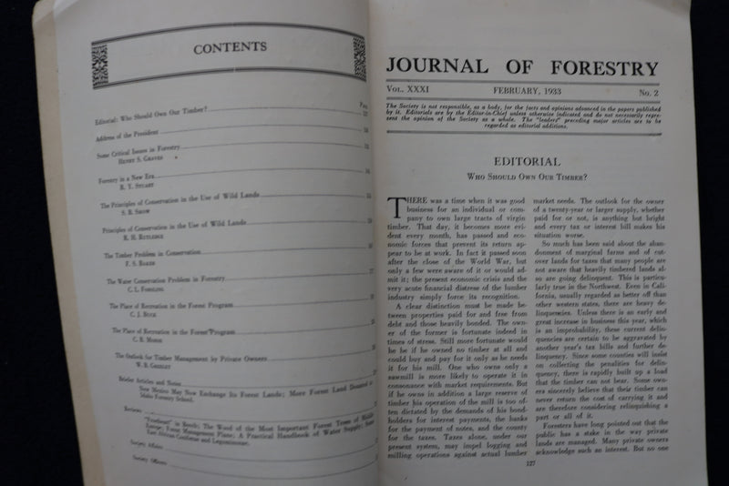 1932-1933 JOURNAL OF FORESTRY MAGAZINE - LOT OF 4 + 1931 SUPP/INDEX - O 3428
