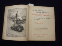 1890'S ROBINSON CRUSOE HARDCOVER BOOK BY DANIEL DEFOE - KD 8360