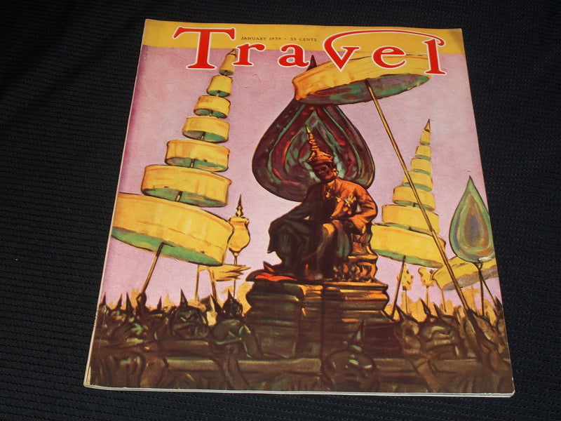 1939 JANUARY TRAVEL MAGAZINE - BEAUTIFUL FRONT COVER - E 2667