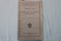 1920 MASSACHUSETTS HISTORICAL DATA - COUNTIES-CITIES - SOFTCOVER BOOK - K 3431