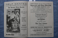 1916 LYRIC & ADELPHI THEATRES PROGRAM - LOT OF 2 - K 2735