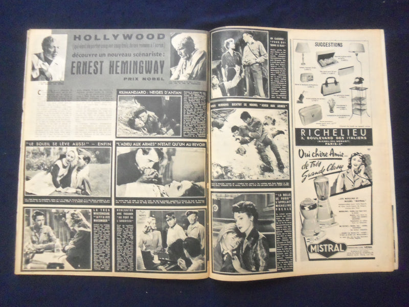 1957 DEC 12 CINEMONDE MAGAZINE- ZIZI JEANMAIRE COVER - FRENCH EDITION - SP 4868M
