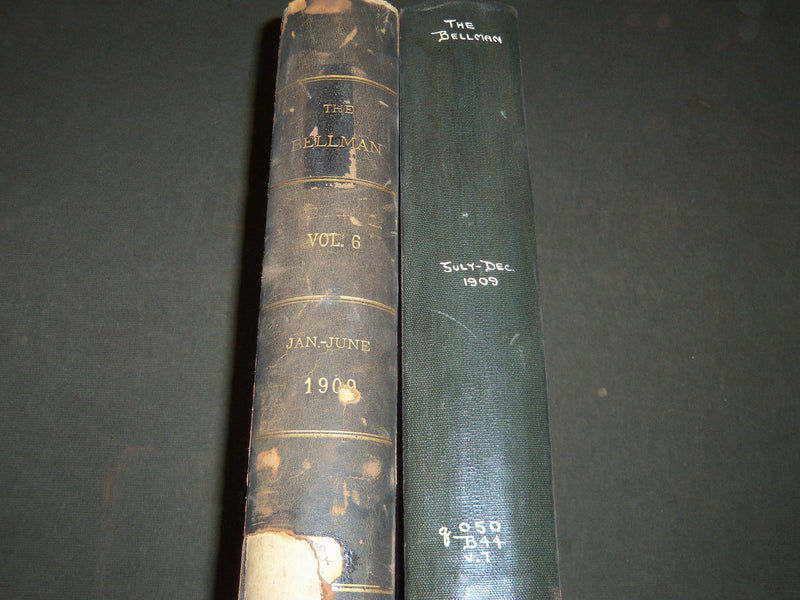 1909 THE BELLMAN MAGAZINE BOUND VOLUME LOT OF 2 COMPLETE YEAR - PHOTOS - R 418