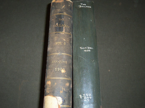 1909 THE BELLMAN MAGAZINE BOUND VOLUME LOT OF 2 COMPLETE YEAR - PHOTOS - R 418