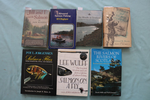 1948-1998 SALMON FISHING HARDCOVER BOOKS - LOT OF 7 - KD 9682