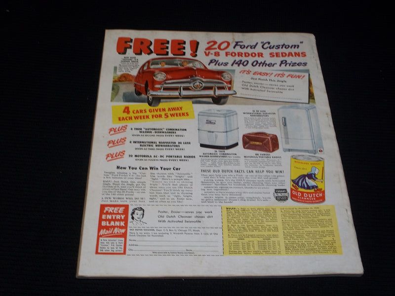 1949 SEPTEMBER MCCALL'S MAGAZINE - NICE COLOR COVERS & ADS - E 1091
