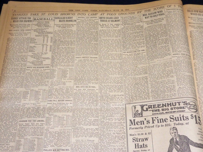 1917 JUNE 16 NEW YORK TIMES - EMMA GOLDMAN AND A. BECKMAN BEHIND BARS - NT 7797