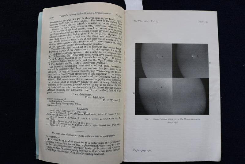 1953 DECEMBER THE OBSERVATORY A REVIEW OF ASTRONOMY - SOFTCOVER BOOK - K 1443
