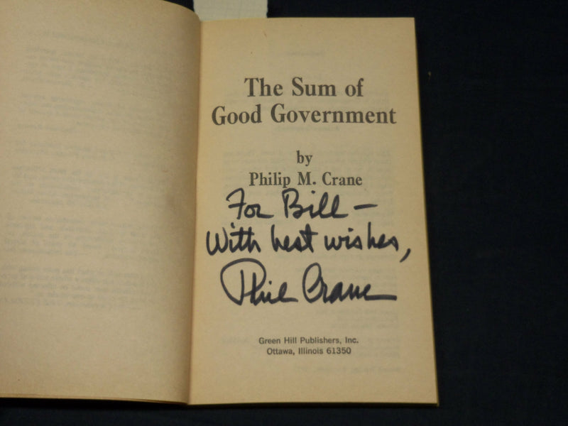 1977-1984 CONGRESSMAN PHILIP M. CRANE BOOK LOT OF 3 - ALL INSCRIBED - D 473