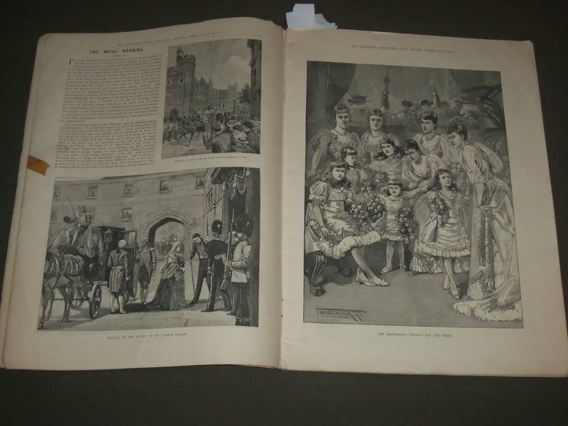 1893 JULY 10 THE ILLUSTRATED LONDON NEWS - WEDDING NUMBER- NICE PHOTO - SP 8323