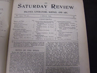 1904 SATURDAY REVIEW 2 BOUND VOLUMES - COMPLETE YR- PUBLISHED IN LONDON - R 1089