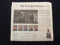 2023 JAN 27 NEW YORK TIMES - OFFICERS CHARGED IN HEINOUS DEATH OF MAN IN MEMPHIS