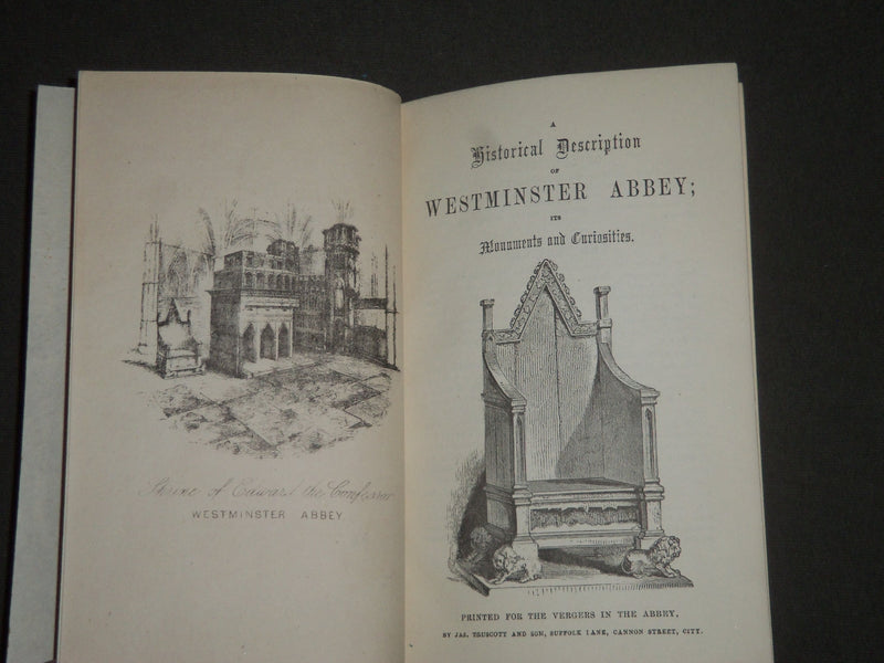 1873 WESTMINSTER ABBEY HISTORICAL GUIDE BOOKS MAGAZINE LOT OF 2 - J 2495