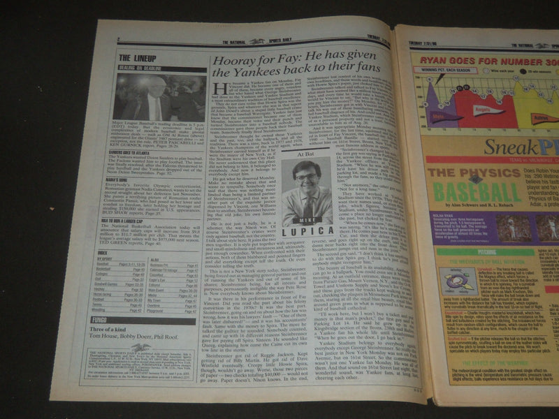 1990 JULY 31 THE NATIONAL SPORTS DAILY NEWSPAPER - THE VERDICT OUT - NP 2569