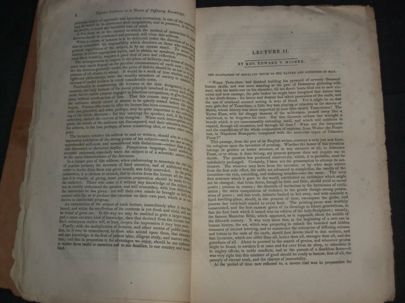 1841 APRIL THE MONTHLY LECTURE OF THE NAT'L SOCIETY OF LIT. & SCIENCE - J 4375