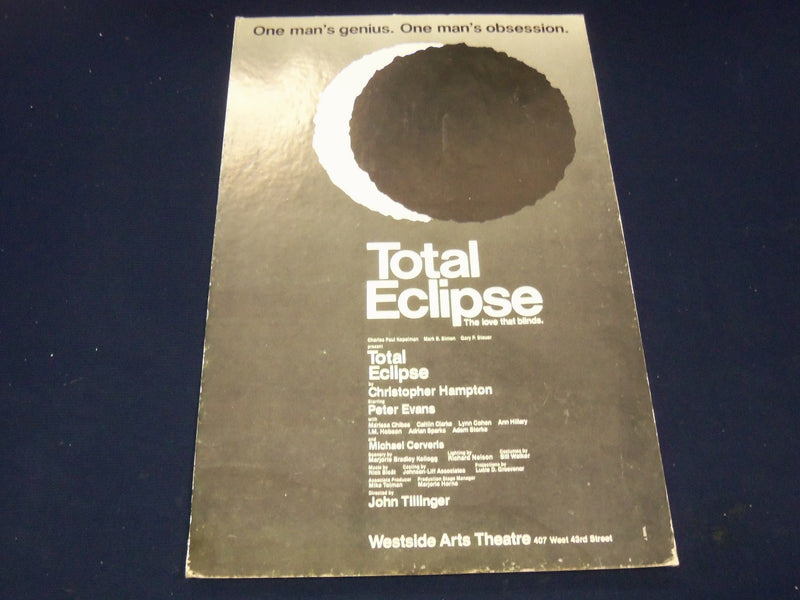 1984 TOTAL ECLIPSE LOVE THAT BLINDS WESTSIDE ARTS THEATRE POSTER HAMPTON - P 219