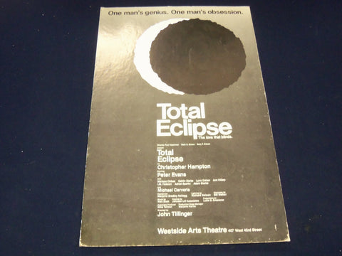 1984 TOTAL ECLIPSE LOVE THAT BLINDS WESTSIDE ARTS THEATRE POSTER HAMPTON - P 219