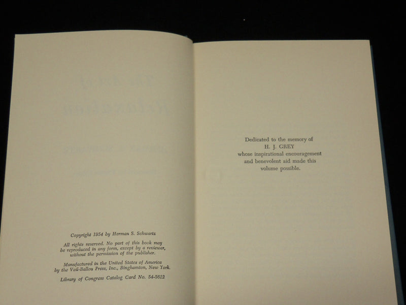 1954 THE ART OF RELAXATION BOOK INSCRIBED BY HERMAN SCHWARTZ - KD 6459