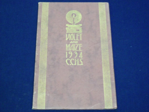 1934 THE VIOLET & MAIZE CHICAGO CHRISTIAN HIGH SCHOOL YEARBOOK - PHOTOS - YB 548