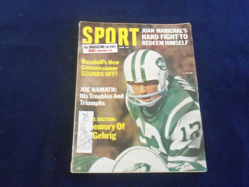 1966 JUNE SPORT MAGAZINE - JOE NAMATH: HIS TROUBLES AND TRIUMPHS - ST 7249