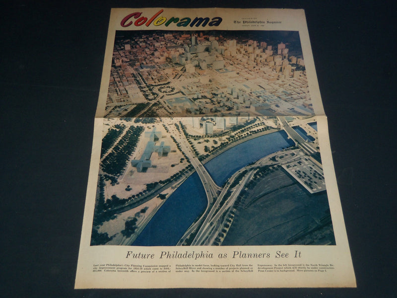 1954 PHILADELPHIA INQUIRER COLORAMA SECTIONS LOT OF 5 - NP 3794