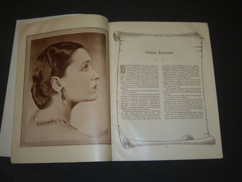 1931 SCREEN ALBUM MAGAZINE - GLORIA SWANSON & MAURICE CHEVALIER - J 5248