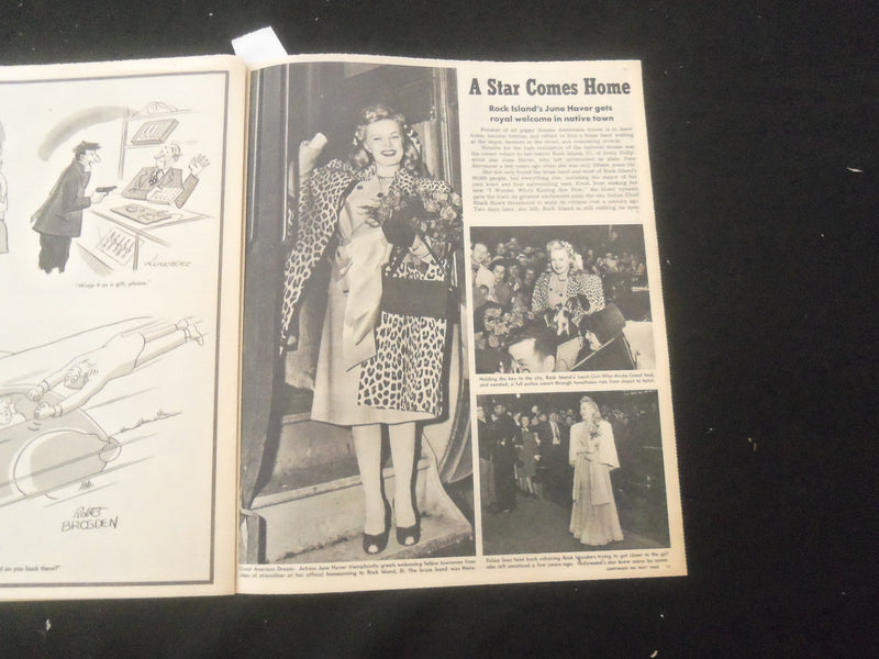 1947 DECEMBER 29 SYRACUSE HERALD AMERICAN PARADE MAGAZINE - JUNE HAVER - SP 886O