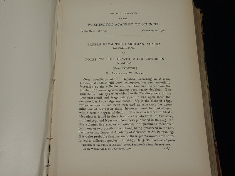 1900 WASHINGTON ACADEMY OF SCIENCES PROCEEDINGS VOLUME NO. 2 - PLATES - KD 5909