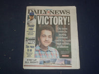 2021 JUNE 13 NEW YORK DAILY NEWS NEWSPAPER -TOBY PANNONE BEATS CANCER, GRADUATES