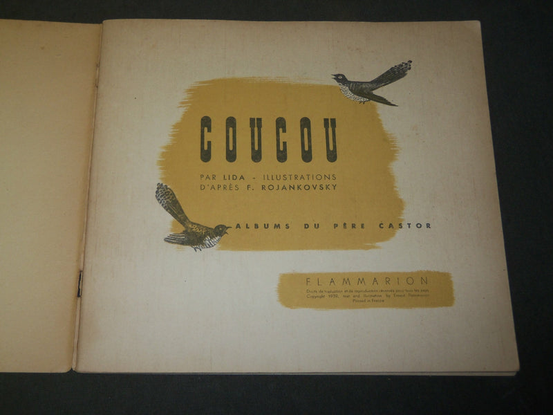 1947 ALBUMS DU PERE CASTOR BOOK LOT OF 2 - MARTIN PECHEUR - COUCOU - KD 5397