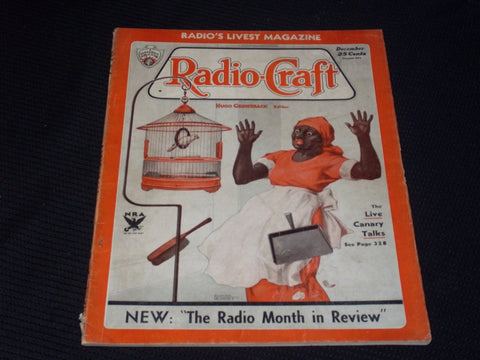 1933 DECEMBER RADIO-CRAFT MAGAZINE VERY NICE COVERS & ADS - E 376