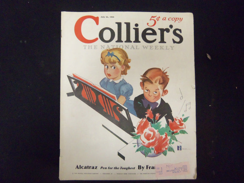 1936 JULY 25 COLLIER'S MAGAZINE - GREAT ILLUSTRATIONS, ARTICLES & ADS - ST 3626