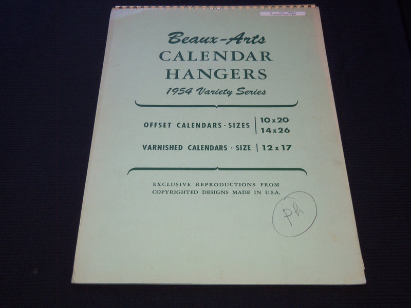 1954 BEAUX-ART HANGERS CALENDAR SALESMAN SAMPLE SHEETS BOOK - C 12