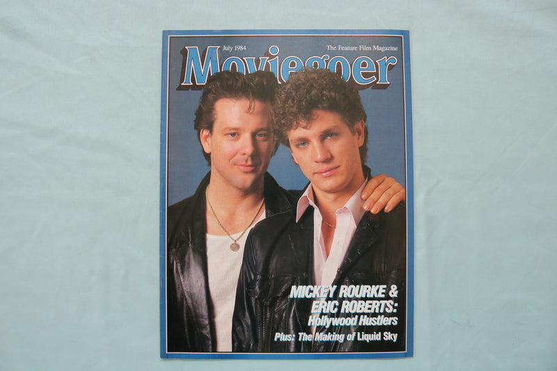 1984 JULY MOVIEGOER MAGAZINE - MICKEY ROURKE & ERIC ROBERTS COVER - E 19821