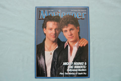 1984 JULY MOVIEGOER MAGAZINE - MICKEY ROURKE & ERIC ROBERTS COVER - E 19821