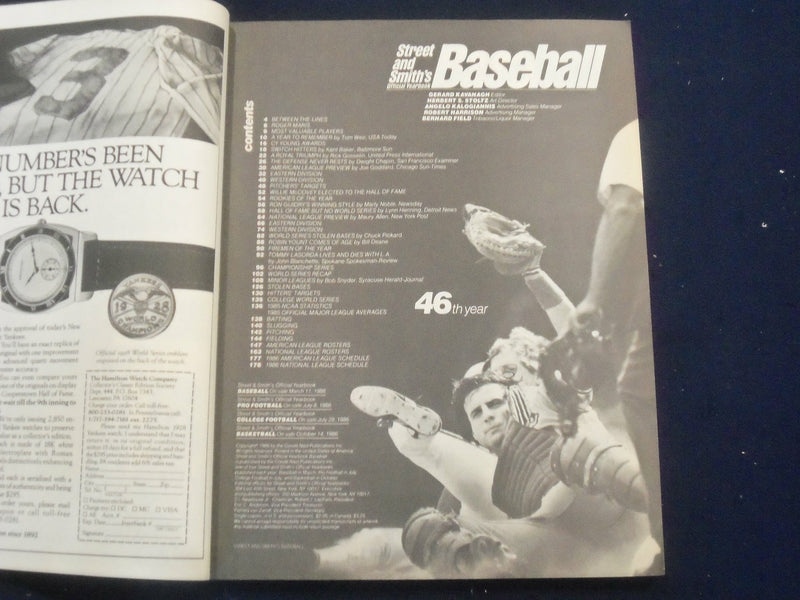 1986 STREET AND SMITH'S BASEBALL MAGAZINE - KANSAS CITY ROYALS COVER - ST 6919