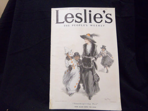 1912 NOVEMBER 28 LESLIE'S WEEKLY MAGAZINE - THANKSGIVING DAY - ST 1211