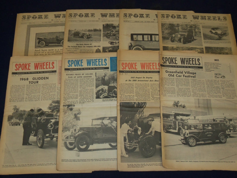 1966-1970 SPOKE WHEELS CAR NEWSPAPER LOT 45 ISSUES - TEXAS - PHOTOS - NP 1811